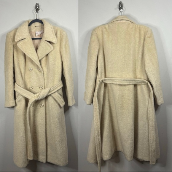 Rawley International Vintage Made in England 100% Mohair Trench Coat Medium - Picture 1 of 16